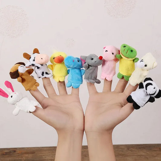 10 Pcs Cartoon Hand Doll Finger Puppet Baby Children Story Early Education Soothing Doll Plush Toy