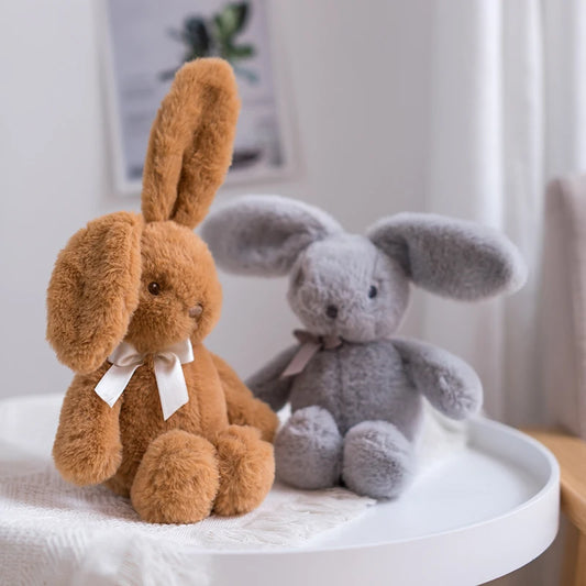 25cm Rabbit Doll Pillow Soft Plush Toys Long Ears Bunny Appease Toy For Kids Stuffed Animal Sleeping Mate Toys Wedding Oranment