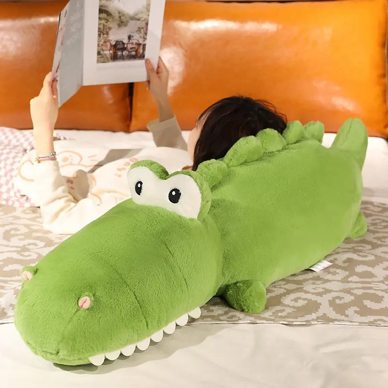 65cm-120cm Stuffed Animal Cartoon Crocodile Plush Toy Simulation Alligator Dolls Kawaii Ceative Pillow for Children Xmas Gifts