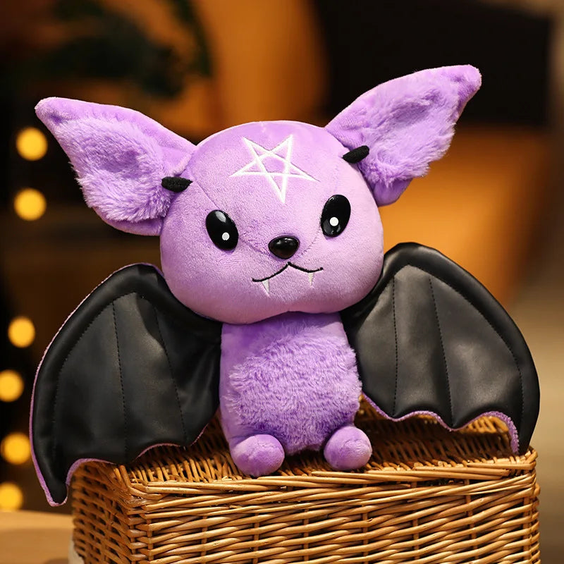 30cm Halloween Plushy Four-color Demon Bat Cartoon Soft Model For Boys and Girls Christmas Halloween Holiday Gifts