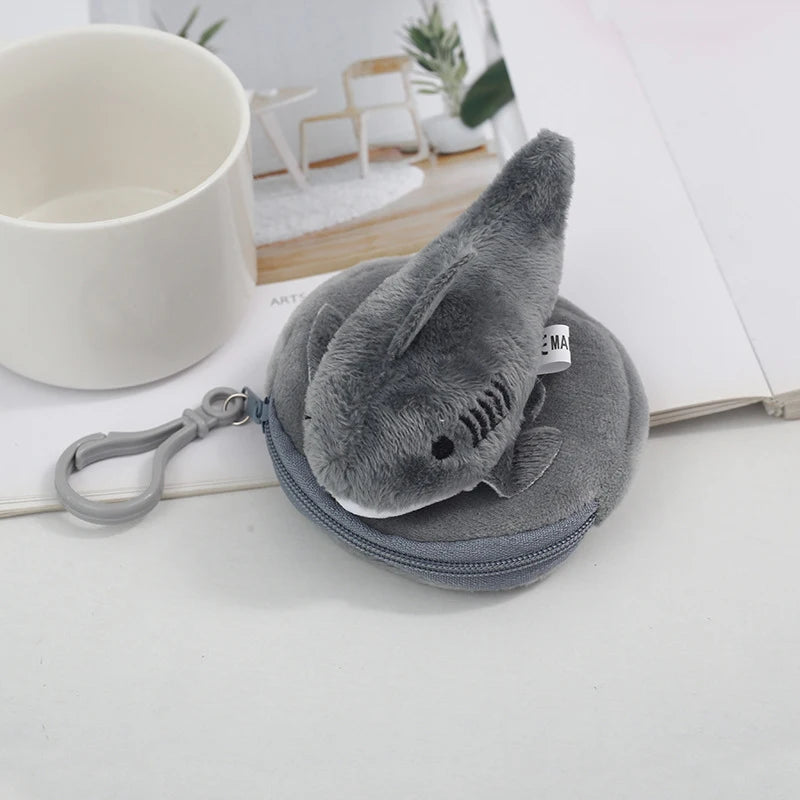 Cute Cartoon Creative Capybara Plush Coin Purse Zipper Purse Keychain Small Headphone Lipstick Bag Mini Wallet Money Bag Gifts