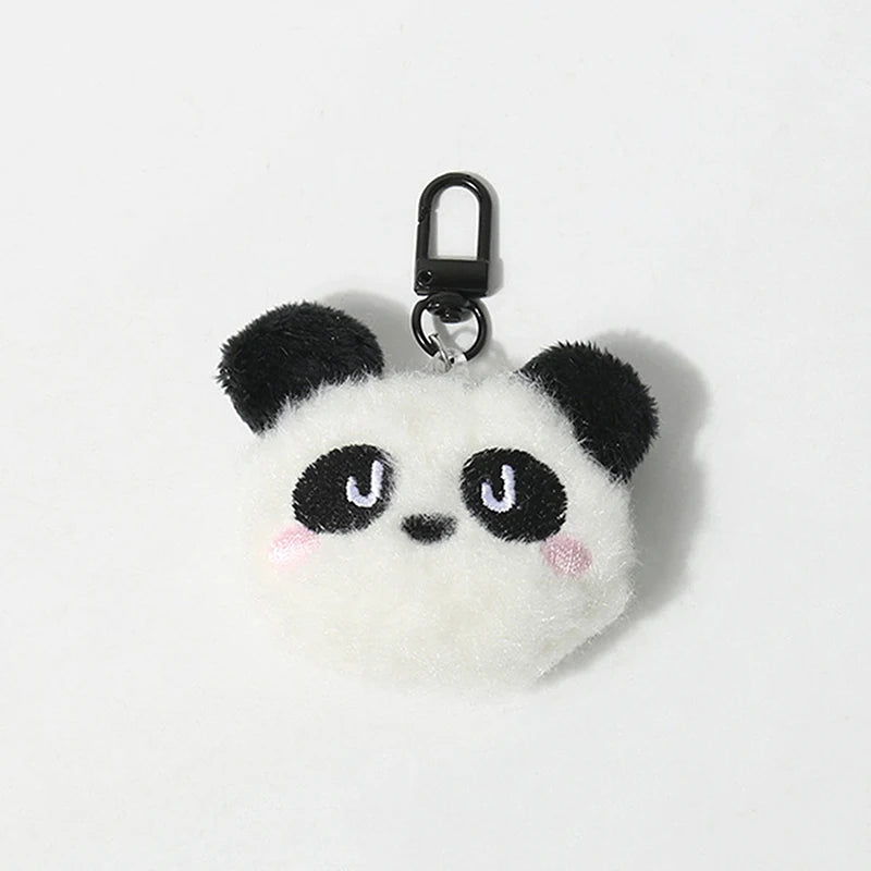 Cute Plush Panda Pendant Keychains Soft Cartoon Animal Key Chain Backpack Bag Decoration Couple Keyring Gift