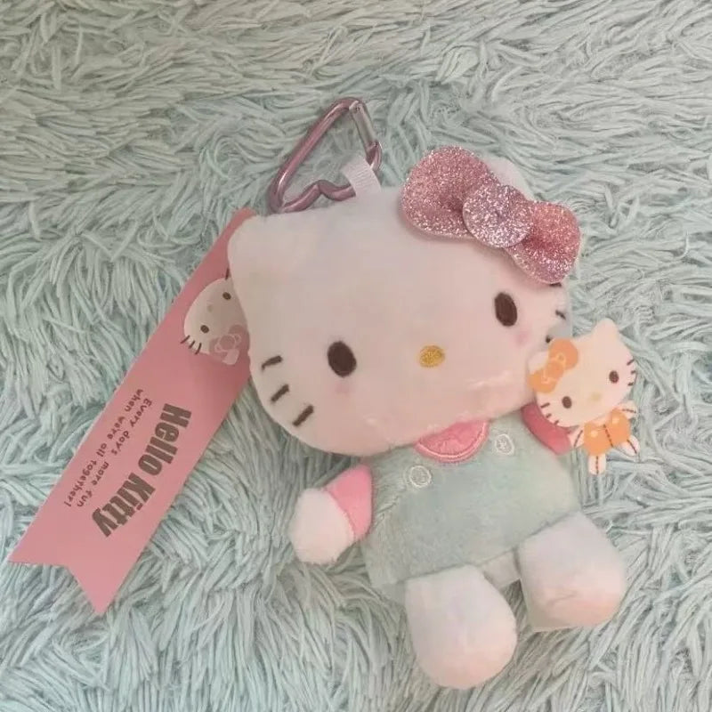 Sanrio 50th Anniversary Plush Doll Hello Kitty Car Keychain Cute Girly Heart Backpack Pendant Anime Peripheral Holiday Gift