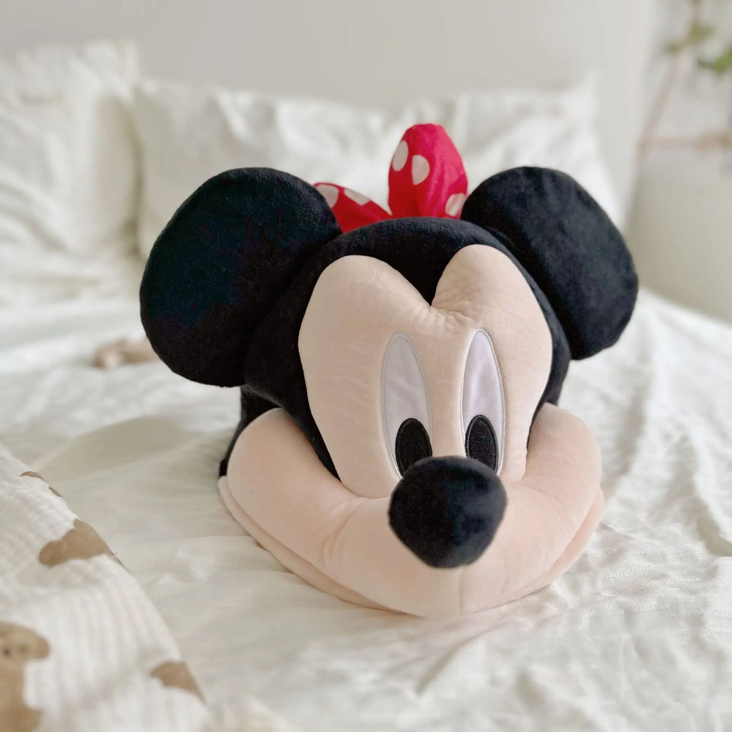 Disney Plush Mickey Minnie Mouse Hat Cute Cartoon Girls Party Birthday Gift Keep Warm Winnie the Pooh Hat Home Decor