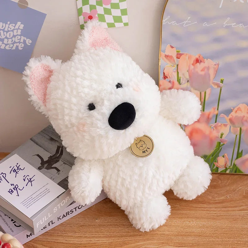 14~35cm West Highland White Terrier Dog Doll Plush Toy Stuffed Fluffy Puppy Doggy Cartoon Animal Plushie Peluche Kids Gift