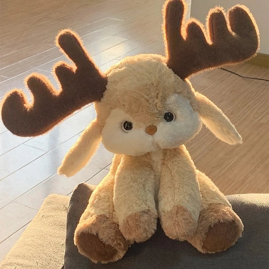 Plush Dolls Cartoon Elk Soft Cute Deer Reindeer Plush Toys Christmas Decoration Hug Pillow Birthday Gifts Birthday Gifts Toys