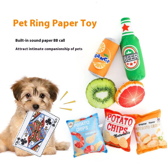 Plush animal dog toys, high-quality squeaking and chewing toys suitable for small and medium-sized dogs, pet stuffed dog toys