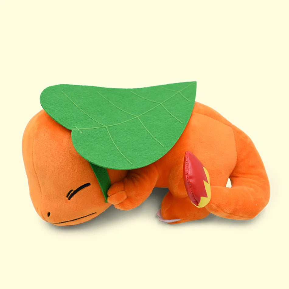 Kawaii Pokemon Sleep Cubone Chikorita Slowpoke Vaporeon Charmander Soft Plush Toys Cute Psyduck Eevee Stuffed Peluche Doll Kids