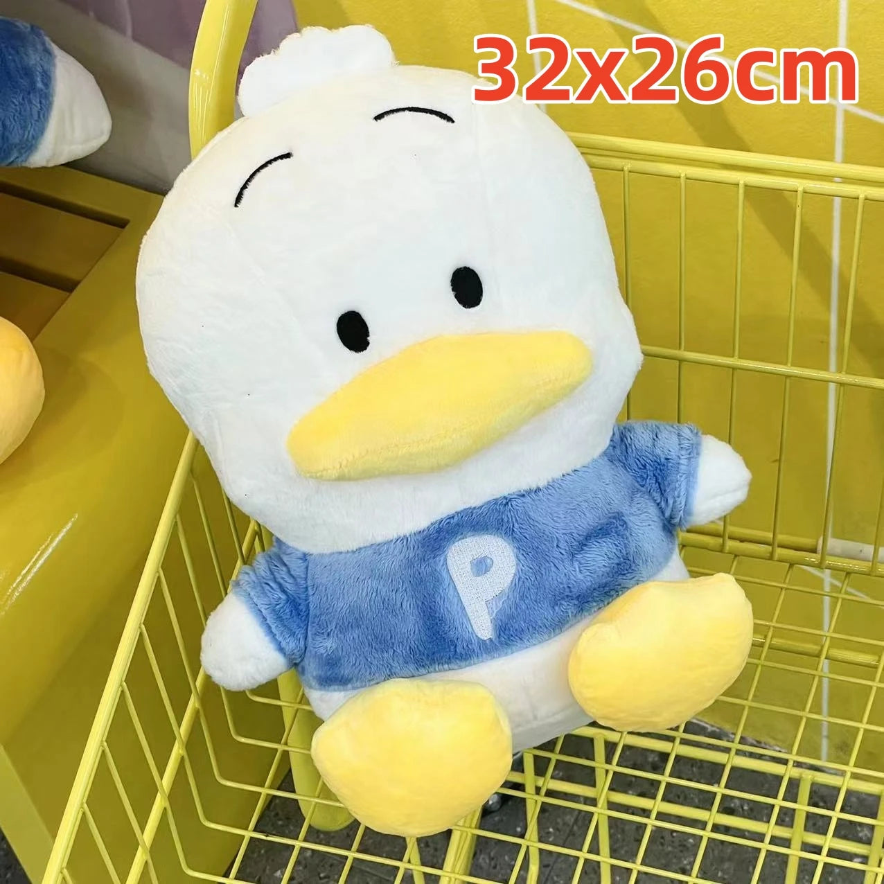 Saniro Cute Pekkle Duck Plush Toy Duck Plushies Kawaii Doll Pillow Blanket Soft Cuddly Stuffed Cartoon Xmas Gifts Girl