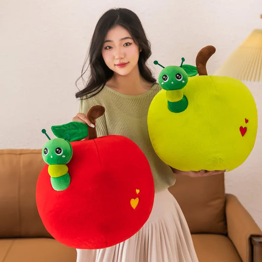 Kawaii Funny Halloween Soft Stuffed Plants Fruits Dolls Persimmon Mangosteen Apple Dolls Plush Food Toys Funny Gift For Kids