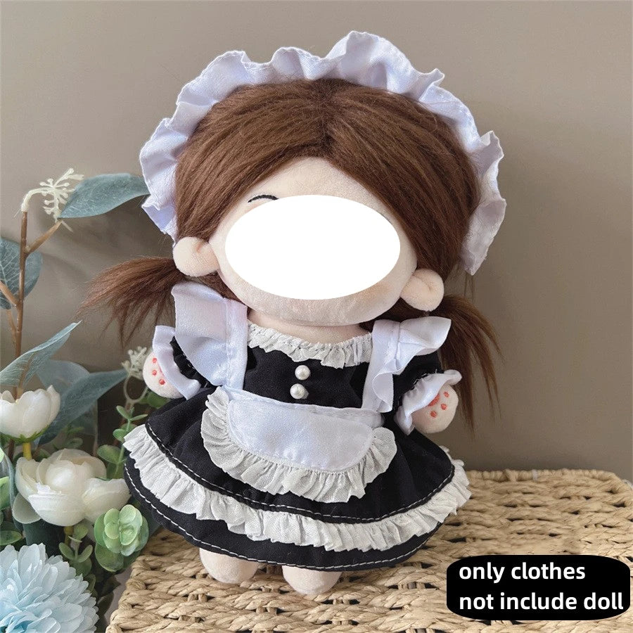 Pretty Dress Clothes for 20cm Cotton Plush Toys Dress Up Clothing Princess Skirt Cute Casual Suit Socks Set Girls Brithday Gift