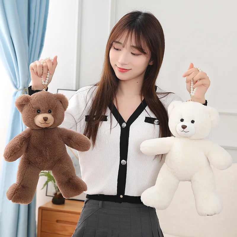 High Quality Cute Plush Bear Plush Pillow Lovely Bow-Knot Bears Plush Toys Stuffed Soft Animal Dolls Xmas Valentine's Gift