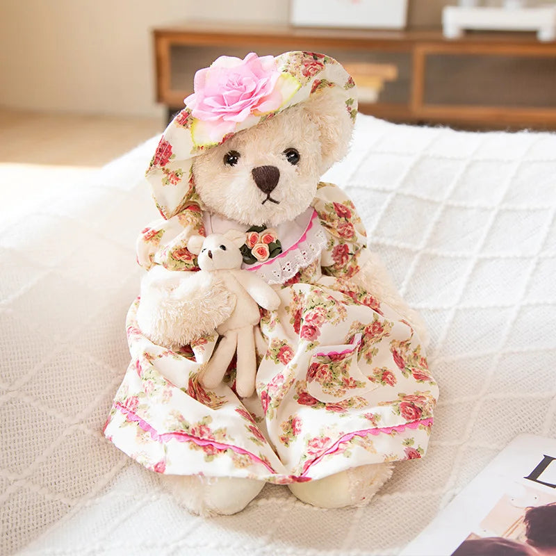 1pc 40cm Lovely Teddy Bear Wearing Skirt Plush Toys Stuffed Dolls Toy Kids Baby Girls Children Girl Birthday Christmas Present