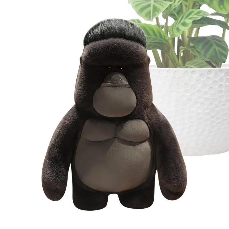 Vlack Gorilla Plush Toy Soft Stuffed Gorilla Plushie Pillow Cute Cartoon Animal Doll Pillow Room Decoration Toy for Kids