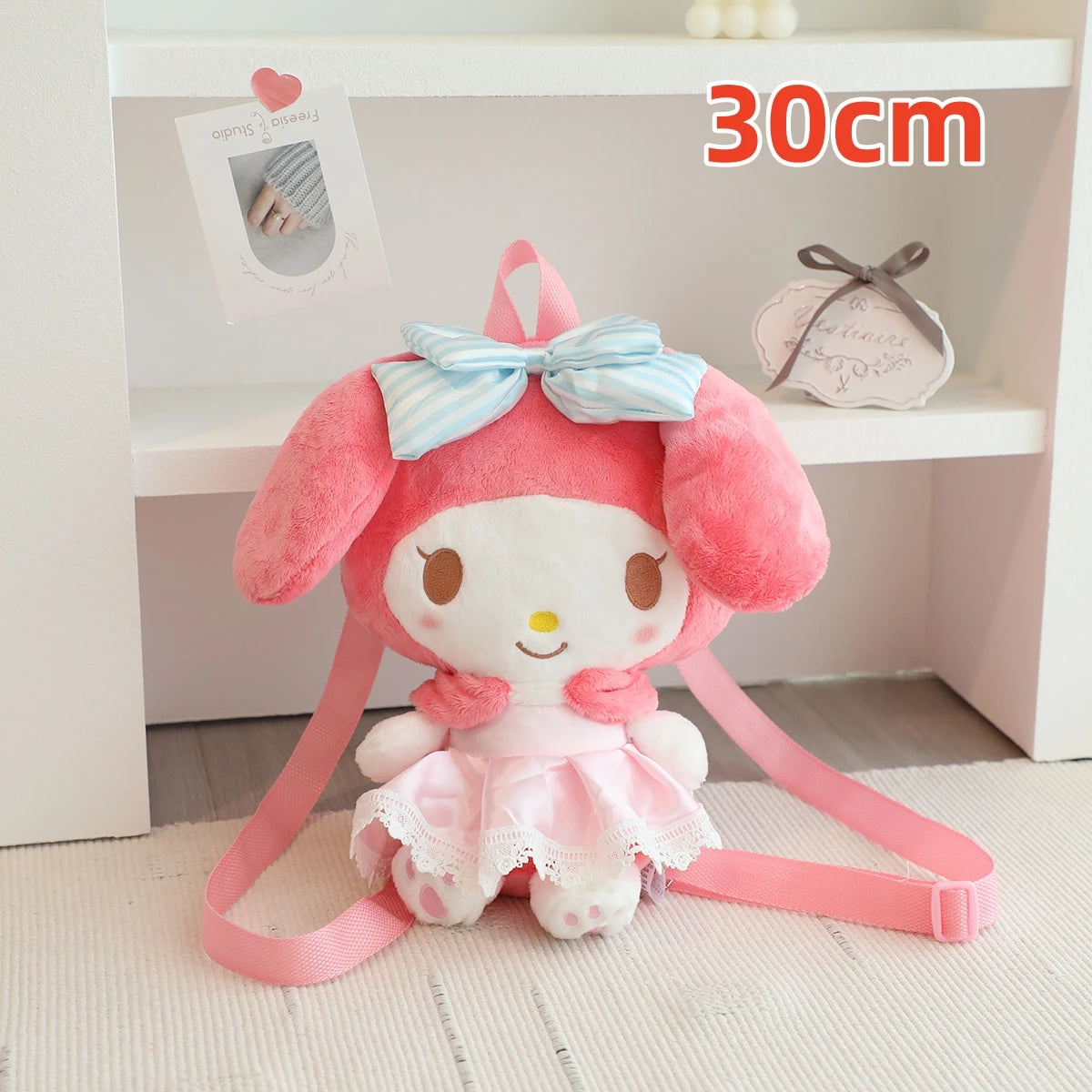 Lovely My Melody Plush Toy Soft Cuddly Stuffed Anime Plushies My Sweet Piano Doll Backpack Japanese Style Throw Pillow Xmas Gift