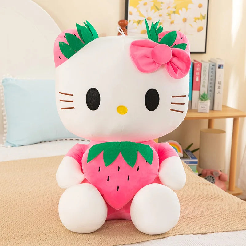 22cm Hello Kitty Plush Toy Plushie Sanrio Doll Kuromi Home Decoration Room Pillow Cinnamoroll Kawaii Children Birthday Gift Girl