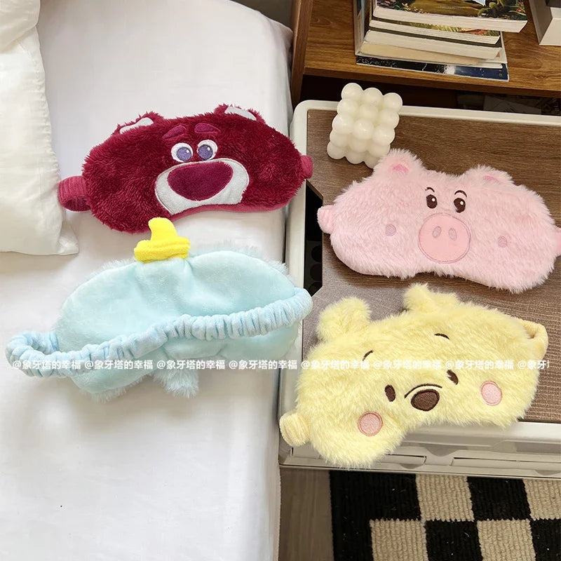 Disney Dumbo Pooh Bear Sleeping Eyepatch Stitch Sullivan Plush Eye Patch Girl Alien Lotso Shading Eye Mask Travel Rest Eyepatch