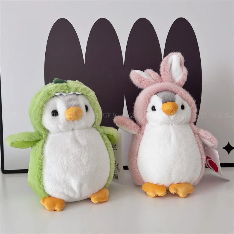 18cm Lovely Penguin Plush Toy Cute Furry Penguin Cosplay Unicorn Dinosaur Rabbit Doll Soft Plushies Birthday Gifts Girl