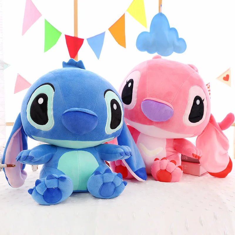 Big Size Hot Disney Plush Blue Pink Stitch Plush Dolls Anime Toys Disney Lilo and Stitch Stich Plush Stuffed Toy Xmas Kid Gifts