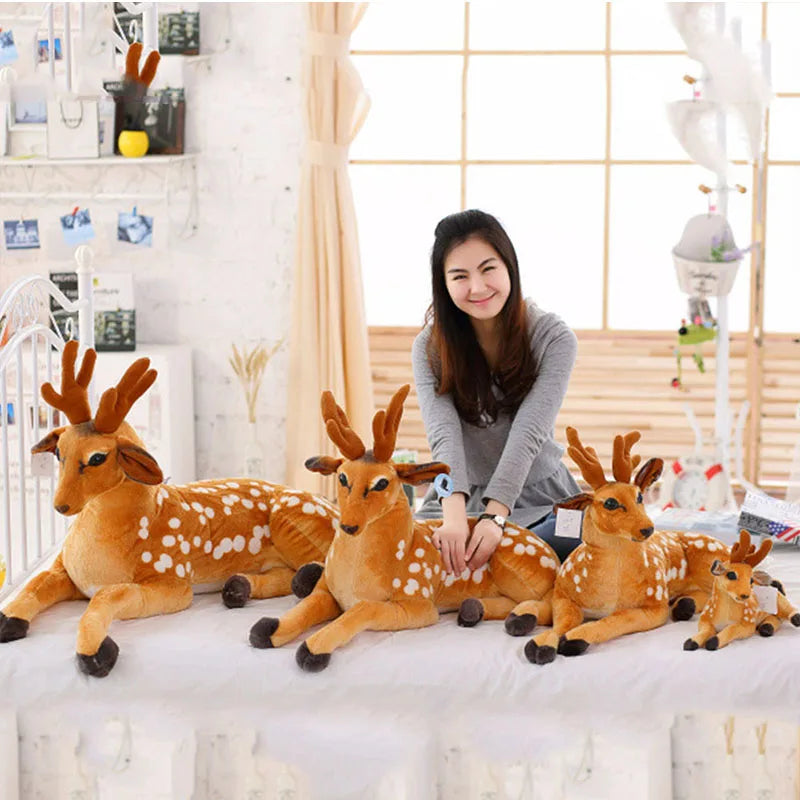 30/60cm Plush Toys Deer Movies Soft Stuffed Animals Deer Baby Plushie Christmas Room Decoration Doll Stuffed Toys Kids Gifts