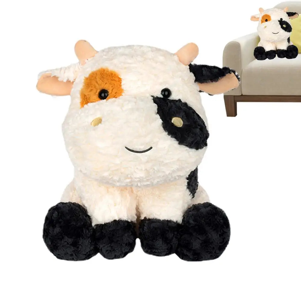 Stuffed Toys For Kids Cute Cow Stuffed Animal Plush Toys Kids Pillow Cartoon Realistic Room Decor For Kids & Girls