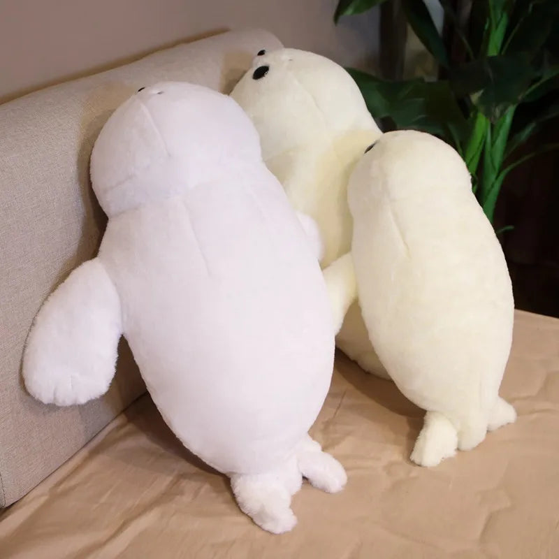 50cm/60cm Cute Sea World Animal White Sea Lion Plush Doll Cute Cartoon Seals Stuffed Toy For Children Kids Girls Birthday Gift