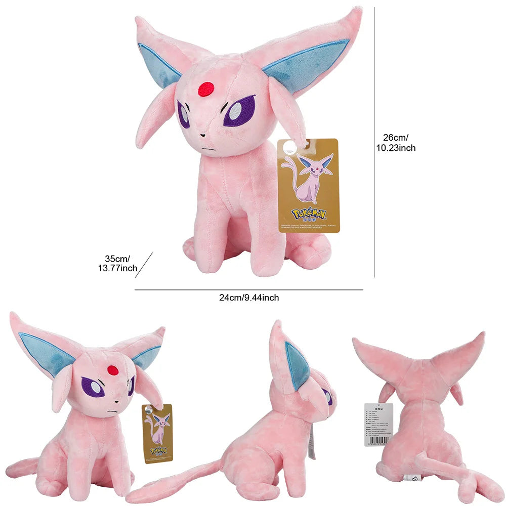 ORIGINAL Pokemon Eevee Umbreon Espeon Sylveon Leafeon Glaceon Plush Toy Cute Stuffed Dolls Cartoon Birthday Christmas Gift Kids