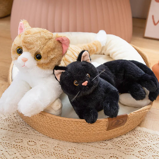 Stuffed Lifelike Cats&Dog Plush Toy simulation Shorthair Kawaii Cat Doll Pet Toys Home Decor Gift For Girls Birthday