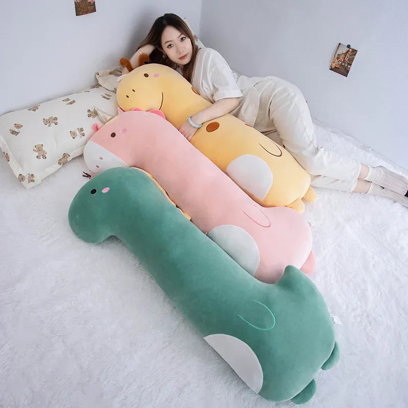 Cute Unicorn Dinosaur Giraffe Plush Pillow Stuffed Toys Cartoon Animal Sleeping Sofa Decoration Doll Birthday Gifts