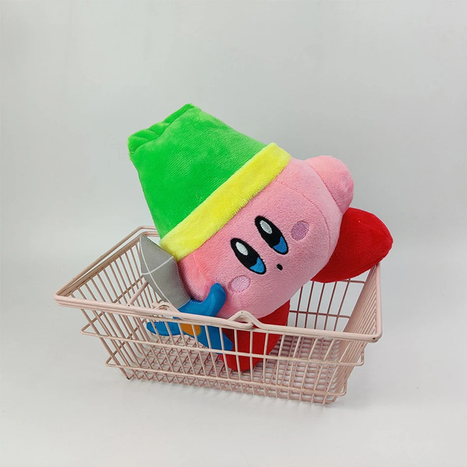 Kawaii Anime Star Kirby Sword Kirby Stuffed Peluche Plush High Quality Cartoon Toys Great Christmas Birthday Gift For Children