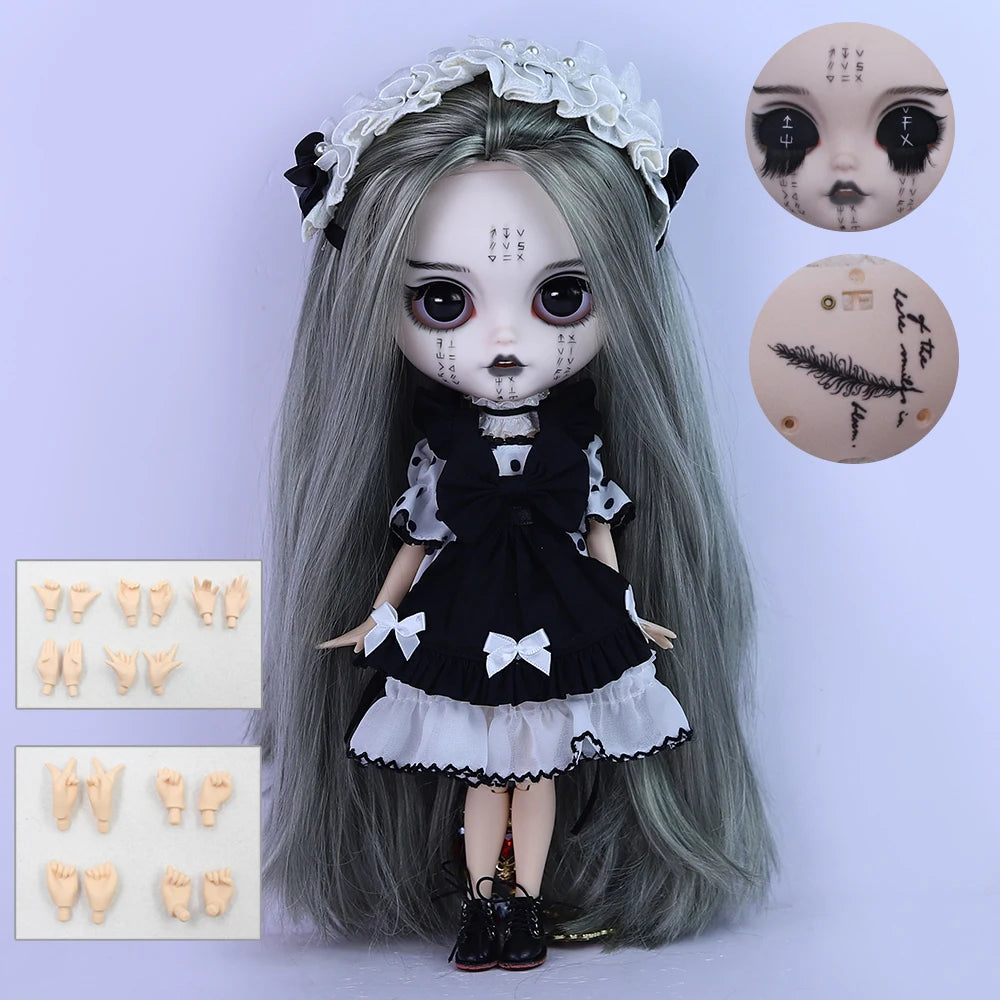 ICY DBS Blyth 1/6 doll hand-painted set ritual shape dark style black eyelids long eyelashes sleepy eyes doll set SD