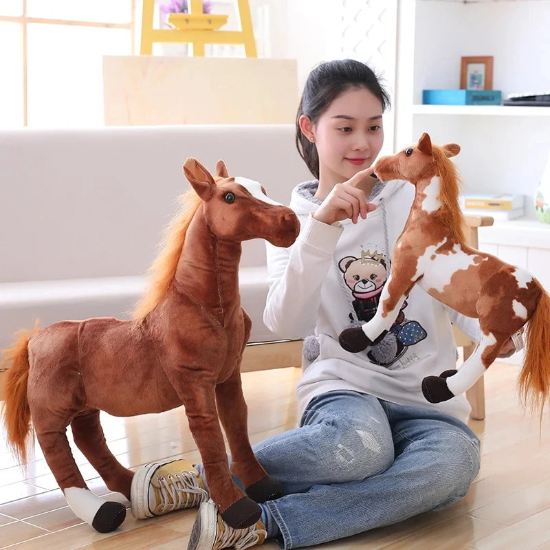 Cute Creative Cartoon Simulation Horse Plush Toy Doll Home Decoration Ornaments Children Kawaii Toy Girlfriend Birthday Gift