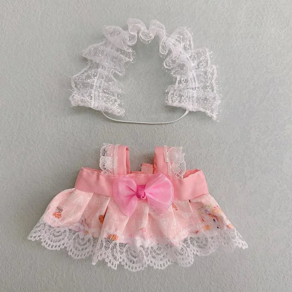 20cm cotton doll cute and sweet Lolita dress 20cm doll changing clothes small skirt for Baby three v3 no doll