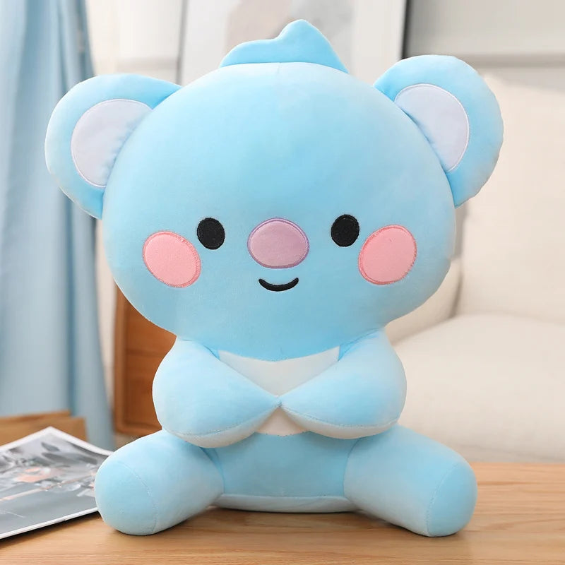 Anime Peripheral Miniso Plush Toys Kpop Cartoon Animals Soft Stuffed Dolls Dog Rabbit Koala Sheep Kawaii Room Decor Kid Gift