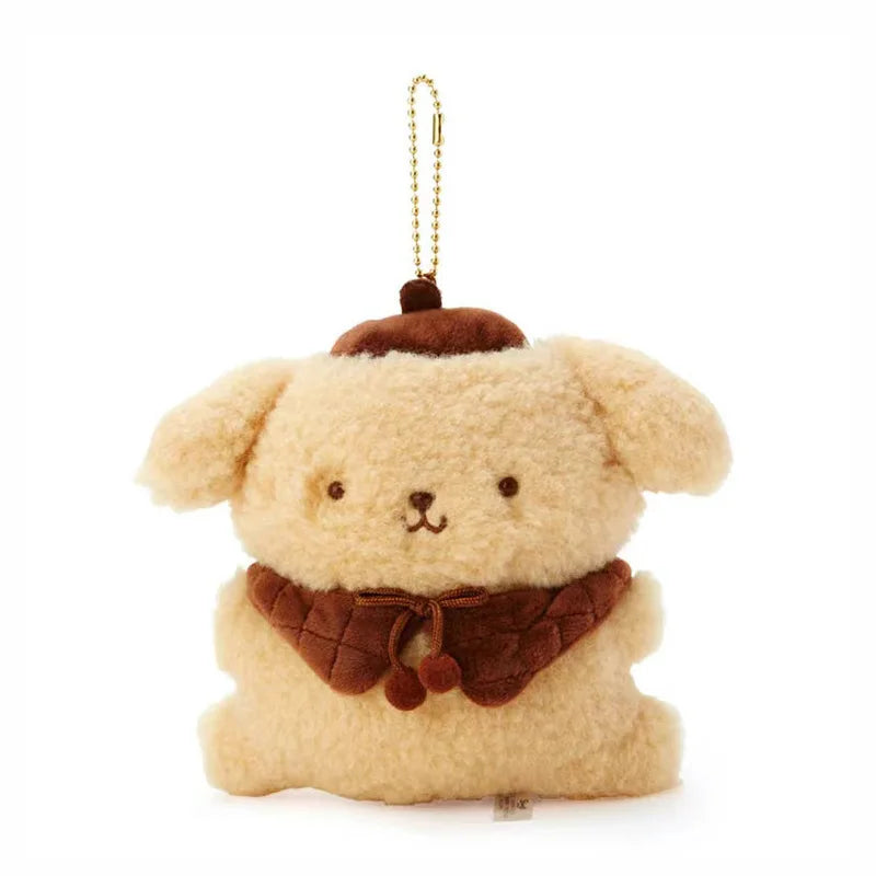 Kawaii Sanrio Plush Keychains Anime My Melody Kuromi  Cinnamoroll Pochacco Soft Stuffed Doll Pendant Cute Cartoon Keyring Gifts