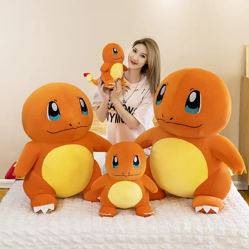 Big Size Pokemon Charmander Plush Doll Dragon Dinosaur Stuffed Animals Toy Charmander Pillow Cushion Pendant Kids Birthday Gift