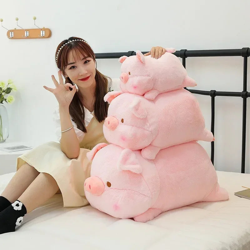 Funny Pig Doll Plush Toys Lying Pig Doll Sleep Pillow Girls Children Cloth Dolls Cartoon Flush Pig Doll Toys Girls Gift Toy