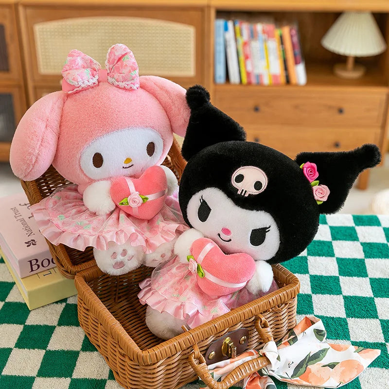 30/40cm Sanrio Kuromi Melody Plush Toy Doll Gifts Plushies Stuffed Animal Doll Children's Birthday Gift Doll Pillow Gift