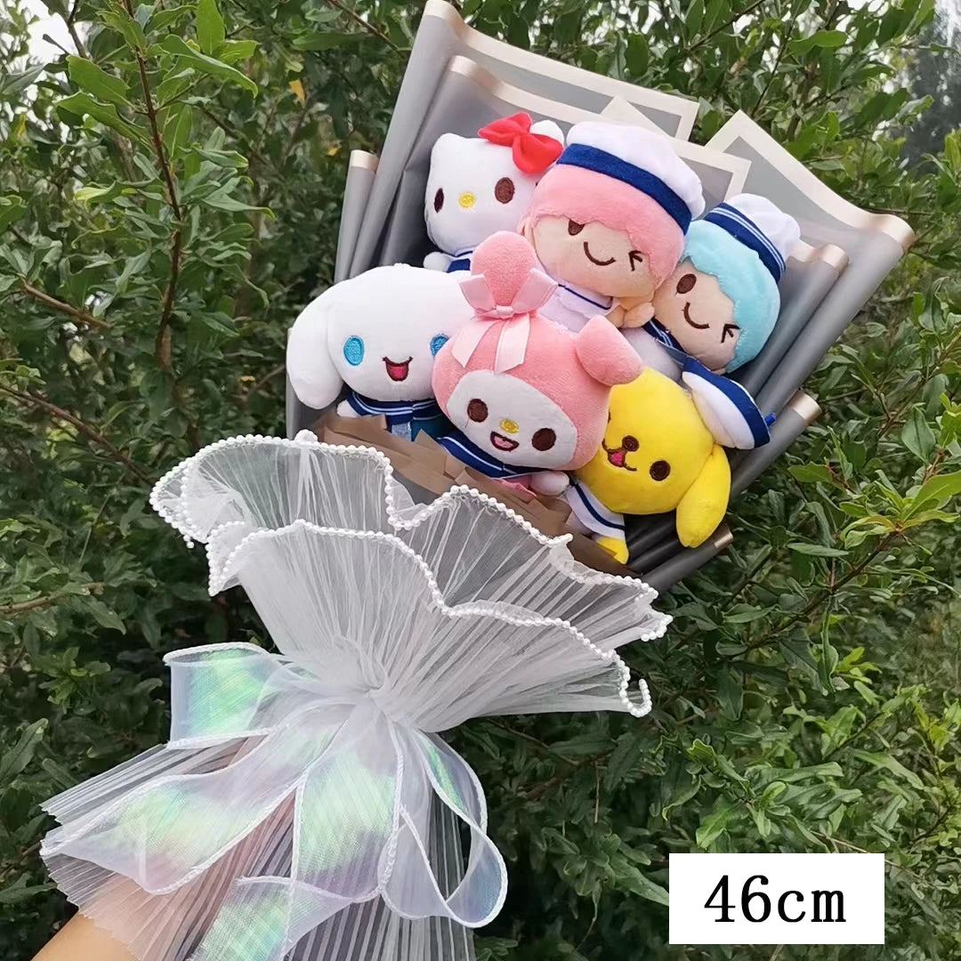 Kuromi My Melody Hello Kitty Cinnamoroll Sanrioed Anime Doll Toy  Plush Bouquet Valentine's Day Christmas Graduation Holiday Gif