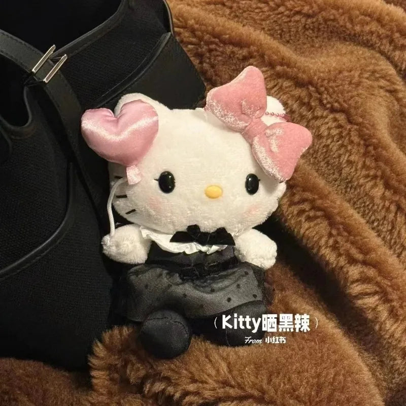 Sanrio Set Hellokitty Doll Cute Plush Toy Doll School Bag Backpack Pendant Car Keychain Anime Peripherals