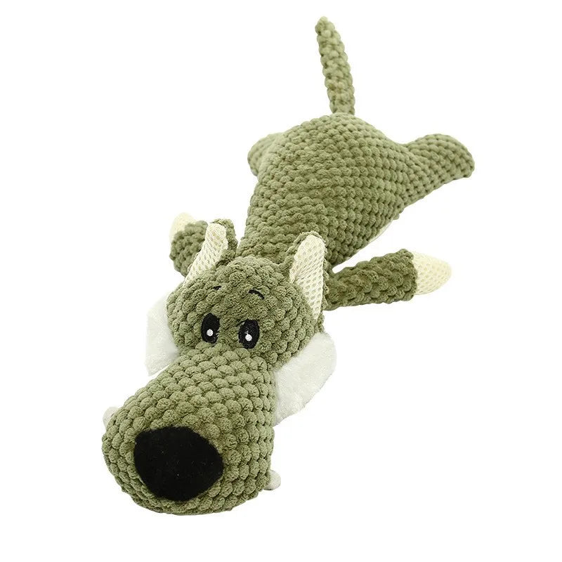 Pet dog toys, plush, bite resistant, sound making, animal flooring, monkey, elephant, rhinoceros toys, pet supplies