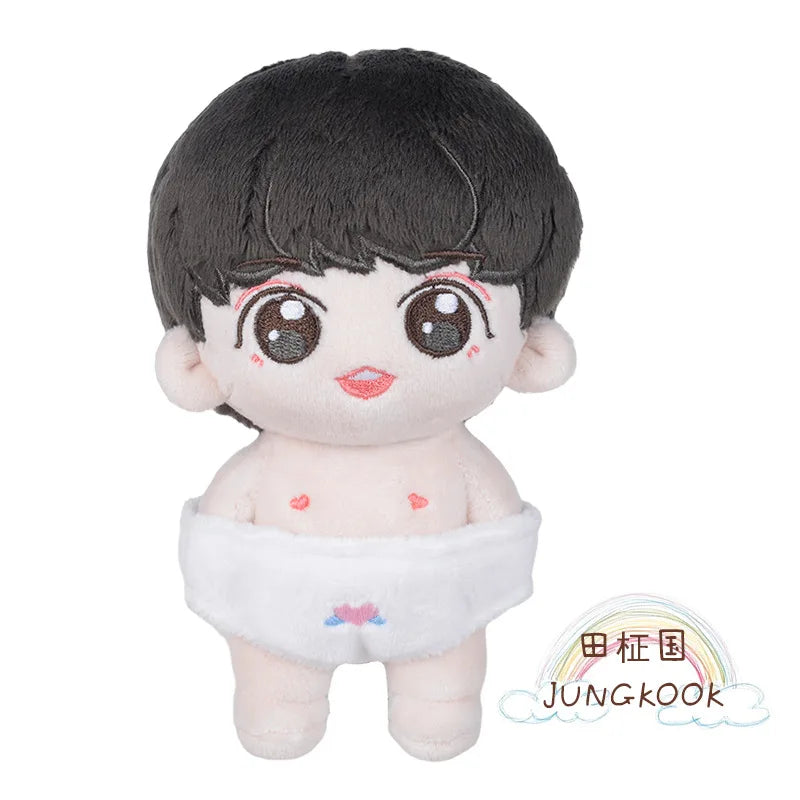 Kawaii Korean Star Men's Group Cartoon Plush Toy Cute Jumpsuit Doll Pillow Cushion Fans Around Birthday Gifts