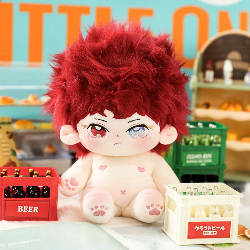 20cm Kawaii Plush Cotton Doll Idol Stuffed Super Star Figure Dolls No Attribute Fat Body Crying Doll Can Change Clothes Gift