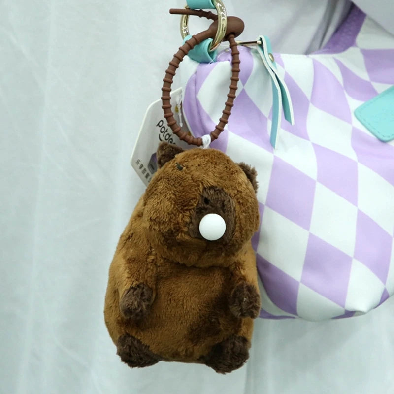 Capybara Plush Keychain Lovely Bag Pendant Keyring Backpack Accessory