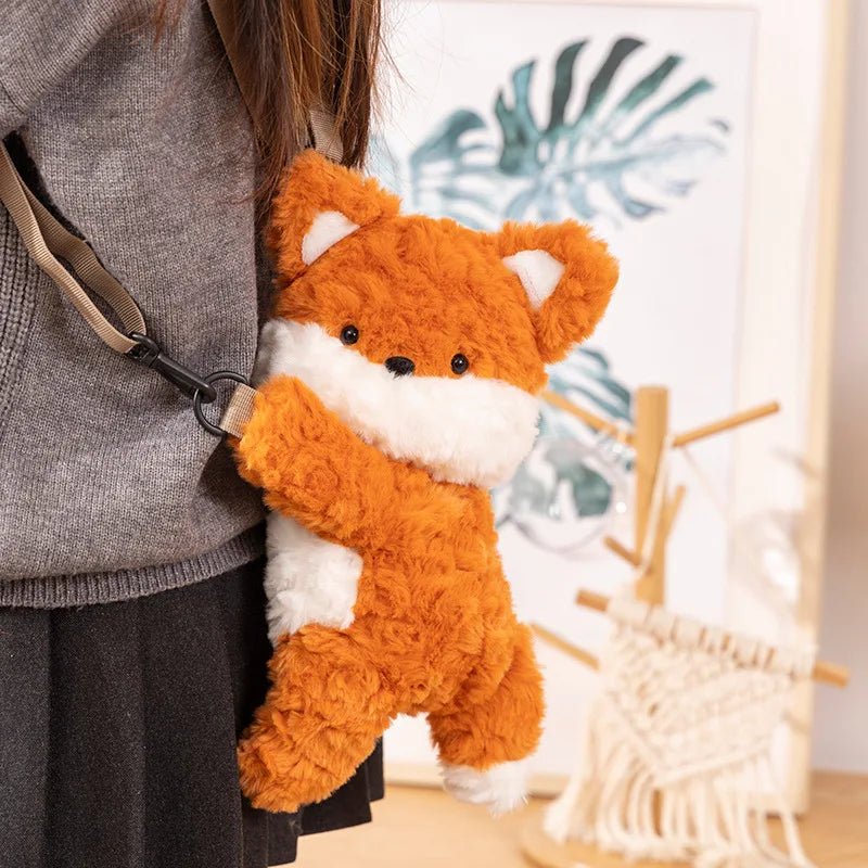 TreasuringU Kawaii Aniamls Backpacks Cute Red Panda Fox School Shoulder Bags Children Crossbody Bags Birthday Gifts