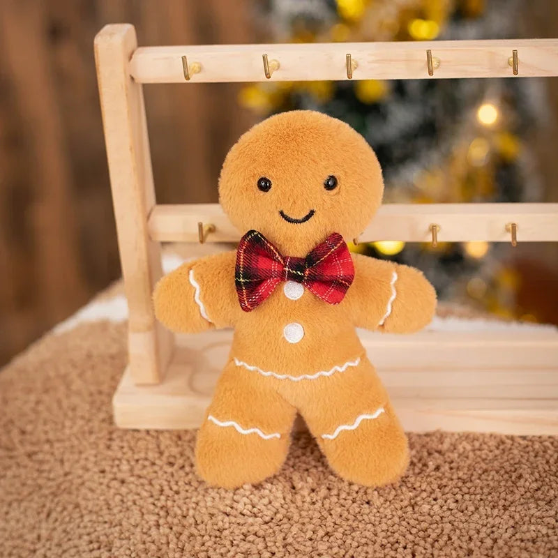 Gingerbread Man Plush Pendant Toy Biscuit Peluche Stuffed Cookie Soft Doll Christmas Room Decoration Birthday Gifts