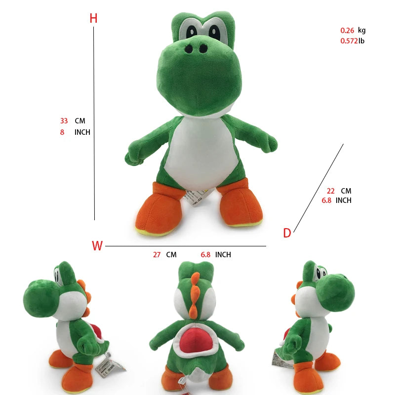 Super Mario Bros Plush Doll Mario Luigi Yoshi Peach Bowser JR Mushroom Peluche Dolls Koopa Troopa Backpack Anime Cartoon Plushie