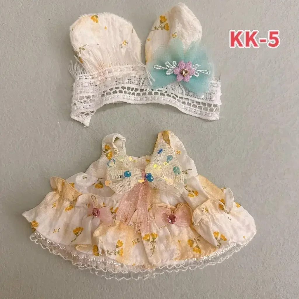 20cm cotton doll cute and sweet Lolita dress 20cm doll changing clothes small skirt for Baby three v3 no doll