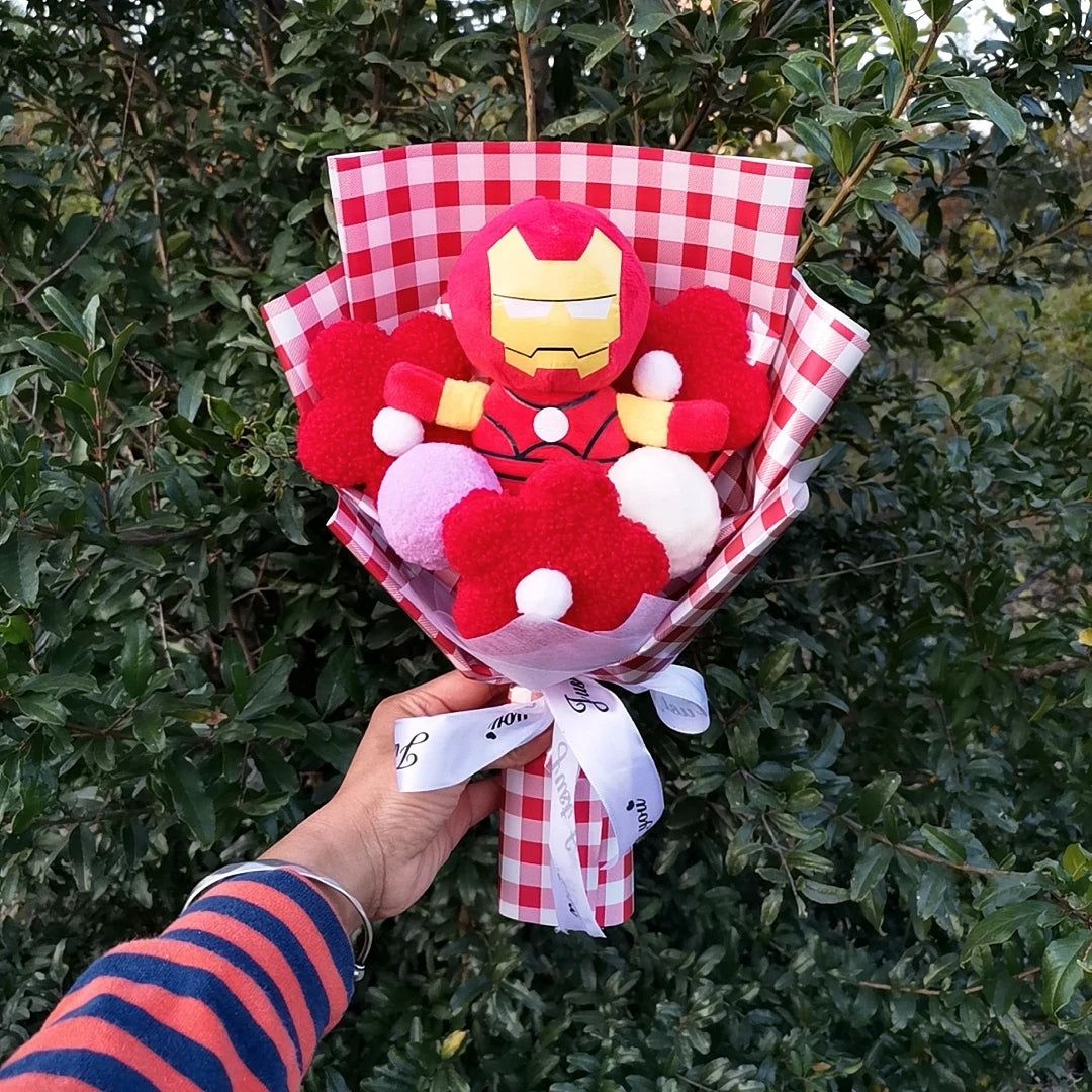 The Avengers Cute Super Hero Spider-Man Iron Man Superman Captain America Plush bouquets Kids Christmas Day Birthday Gifts