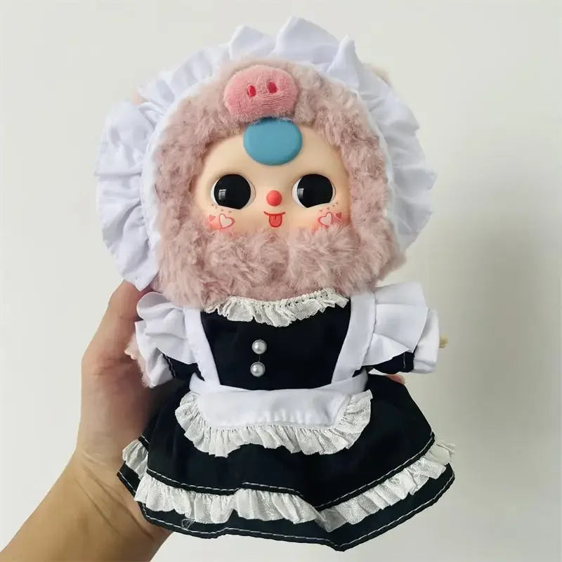 For Baby Three V3/20CM Cotton Doll Plush Doll Replacement Outfit Lolita Maid Dress Playing House Accessories for labubu dress